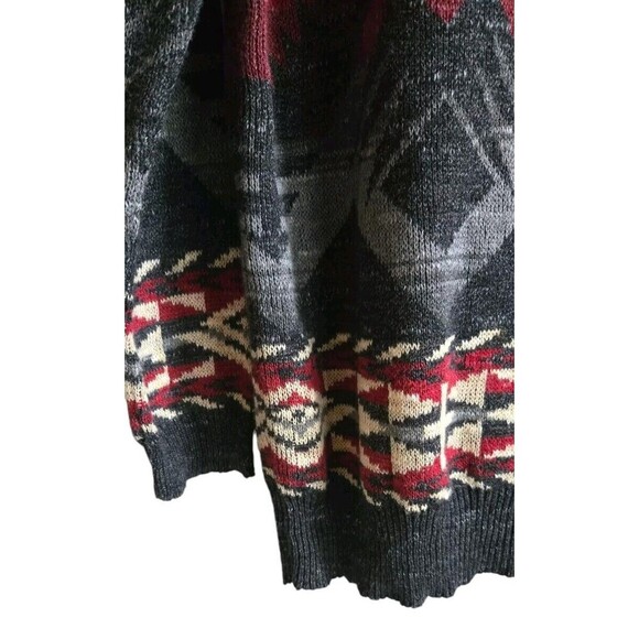 Denim & Supply Ralph Lauren Sweater Womens Large Red Aztec Western Southwestern - Picture 4 of 7